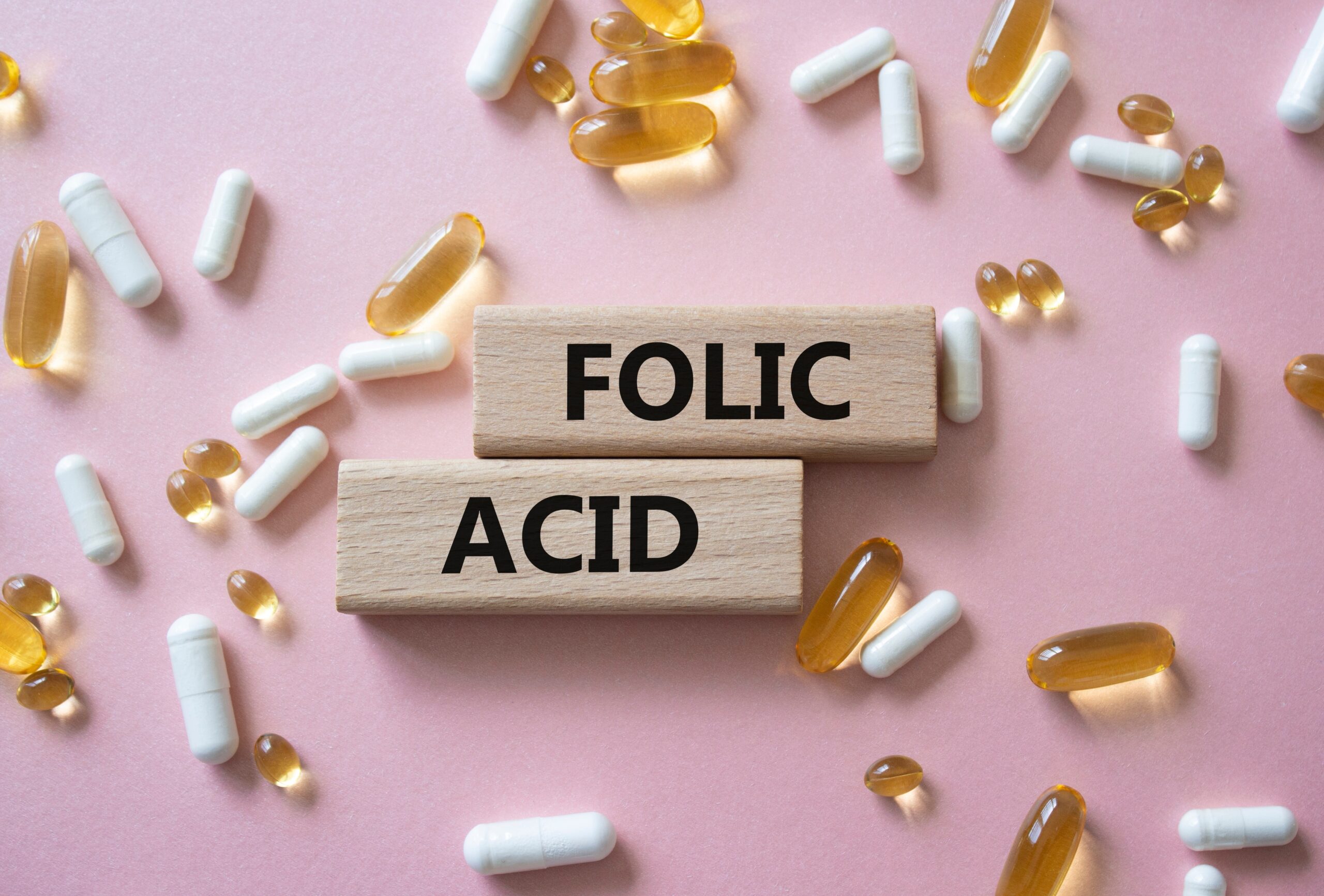 Folic,Acid,Symbol.,Wooden,Blocks,With,Words,Folic,Acid.,Beautiful